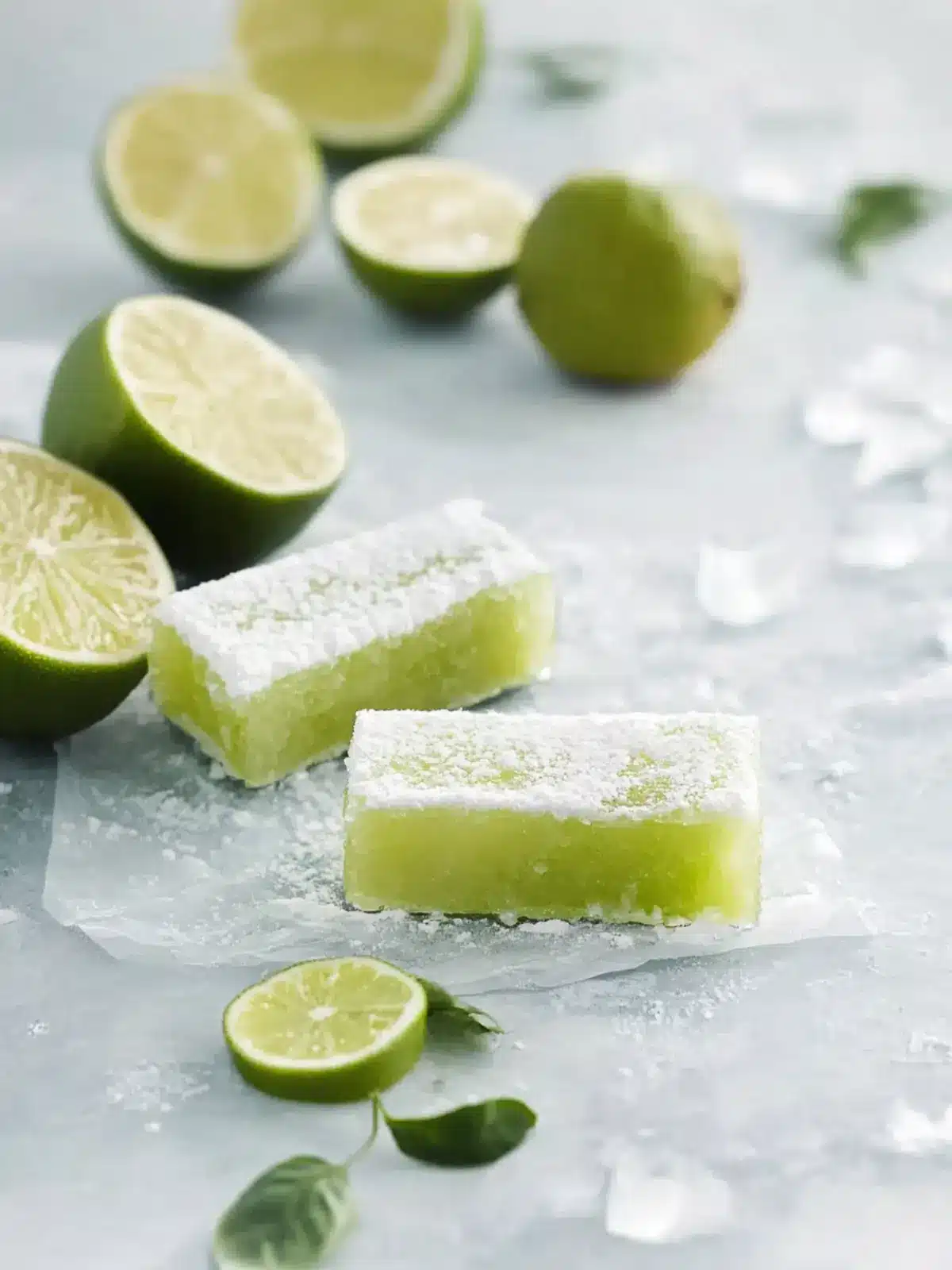 Erfrischende Limettenriegel mit knusprigem Mürbeteig 2 Limettenriegel